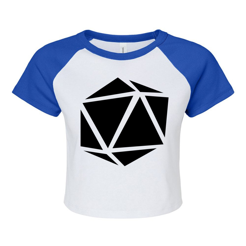 Icosahedron Raglan Crop Top by SabriAcar | Artistshot