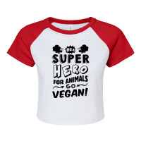 Go Vegan Raglan Crop Top | Artistshot