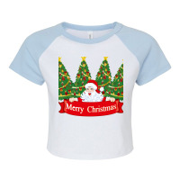 Merry Crismast Raglan Crop Top | Artistshot