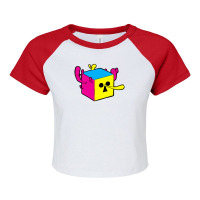 Cmyk Block Head Raglan Crop Top | Artistshot