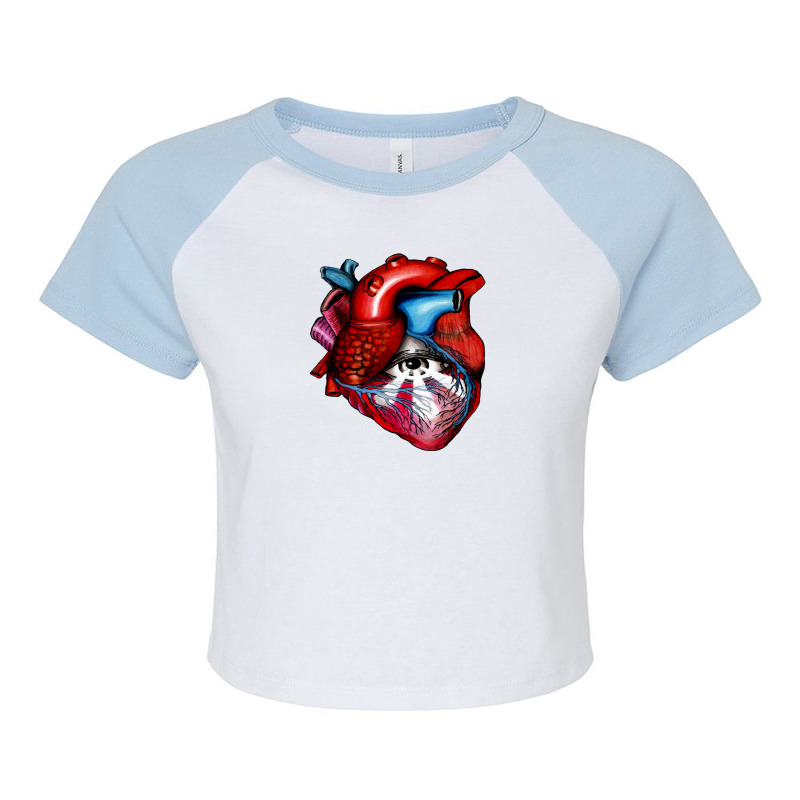 All Seeing Heart Raglan Crop Top by DitreamX | Artistshot