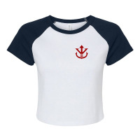 Royal Saiyan Crest Raglan Crop Top | Artistshot