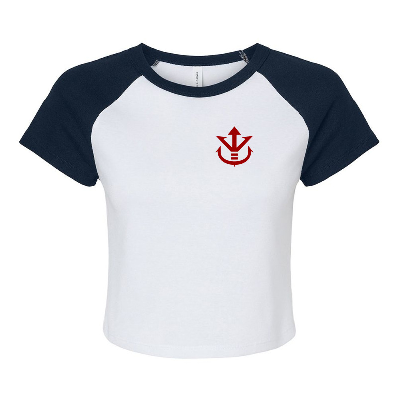 Royal Saiyan Crest Raglan Crop Top | Artistshot