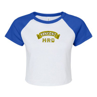 Vincent Hrd Style Motorcycle Raglan Crop Top | Artistshot