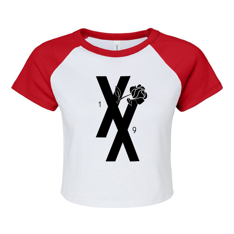 Mgk T Xx Shirt Flower Black Rose Raglan Crop Top by rardesign | Artistshot