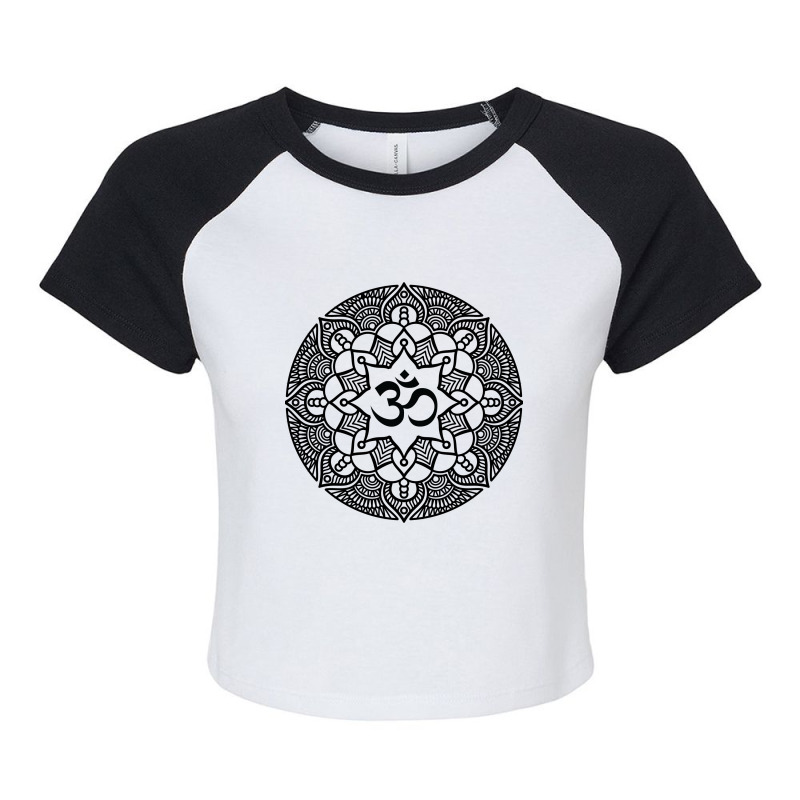 Ohm Yoga Mandala Raglan Crop Top by Party | Artistshot