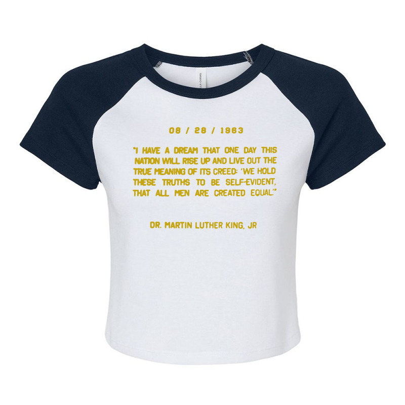 I Have A Dream Raglan Crop Top by frizidan | Artistshot