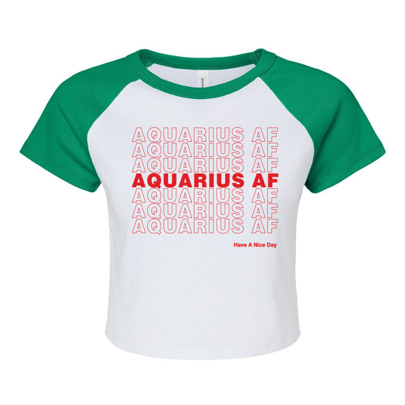 Aquarius Af Raglan Crop Top by Artees Artwork | Artistshot