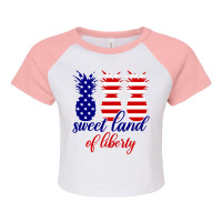 Sweet Land Of Liberty Raglan Crop Top | Artistshot