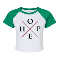 Hope For Light Raglan Crop Top | Artistshot