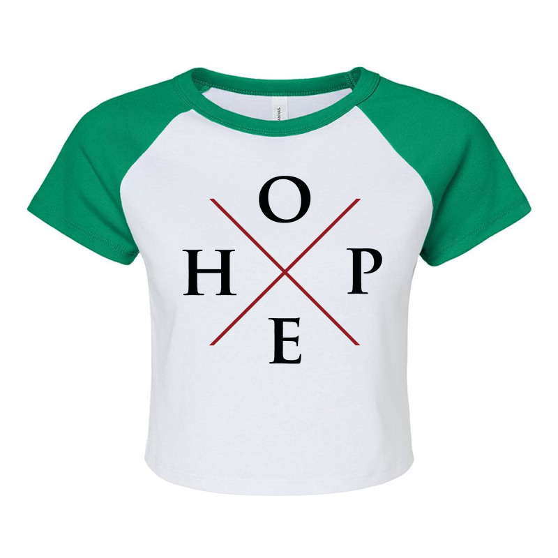 Hope For Light Raglan Crop Top by autlu2024 | Artistshot