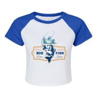 Big Fish Vector Raglan Crop Top | Artistshot