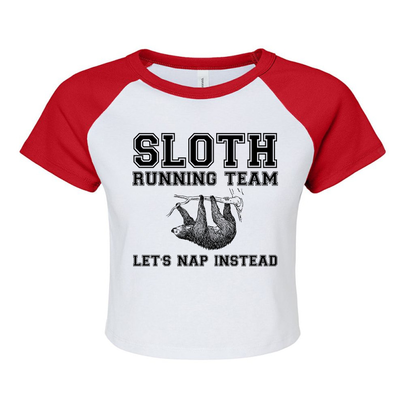 Sloth Running Team Raglan Crop Top by Perfect Designers | Artistshot