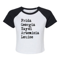 Frida Georgia Yayoi Artemisia Louise For Light Raglan Crop Top | Artistshot