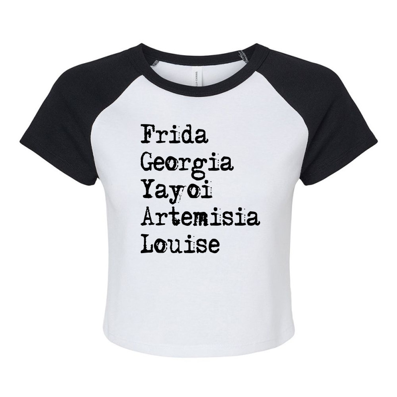 Frida Georgia Yayoi Artemisia Louise For Light Raglan Crop Top by autlu2024 | Artistshot