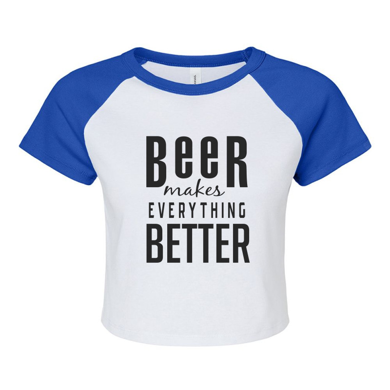 Beer Raglan Crop Top by Chris Ceconello | Artistshot