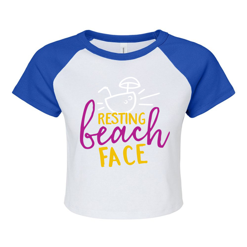 Resting Beach Face Raglan Crop Top by Perfect Designers | Artistshot