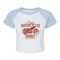 Motocycle Garage Raglan Crop Top | Artistshot