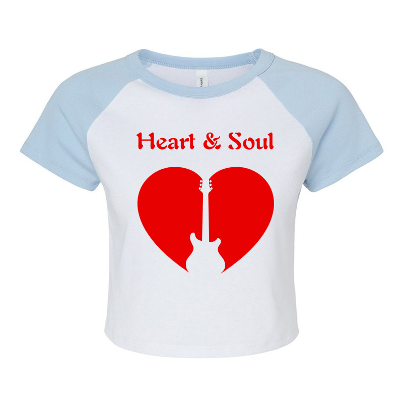 Heart & Soul Guitar Icon Red Print Graphics Design Raglan Crop Top by Aranim Graphics | Artistshot