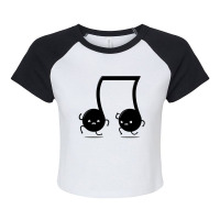 Crazy Notes Raglan Crop Top | Artistshot