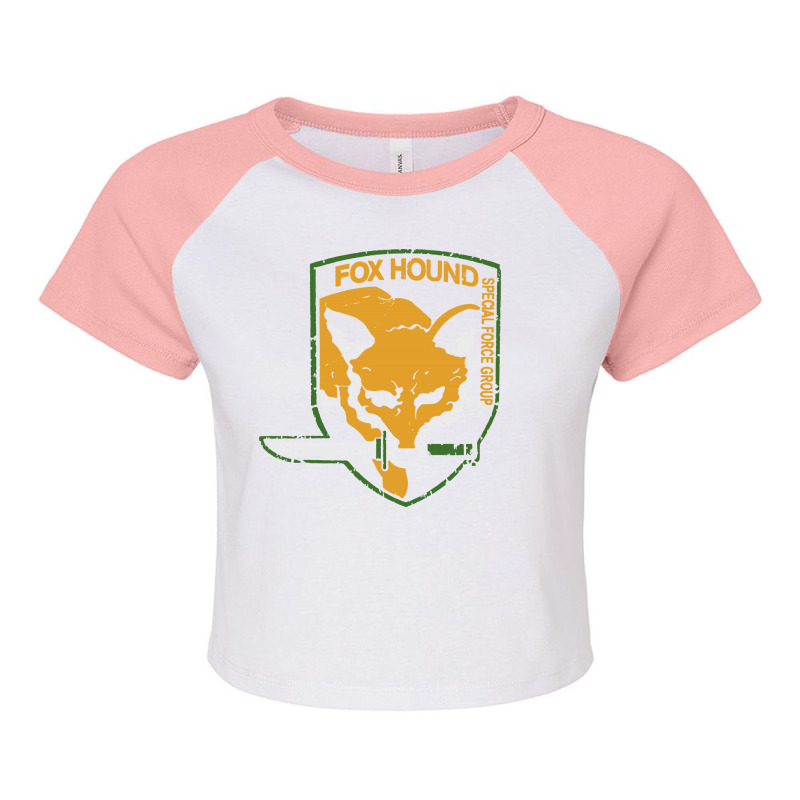 Metal Gear Solid Fox Hound Raglan Crop Top by Creative Tees | Artistshot