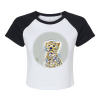 Beautiful Fun Young Boston Teing Jump And Run Raglan Crop Top | Artistshot