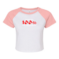 Always Give 100% Unless You're Donating Blood Raglan Crop Top | Artistshot