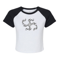 Fractal Star Raglan Crop Top | Artistshot