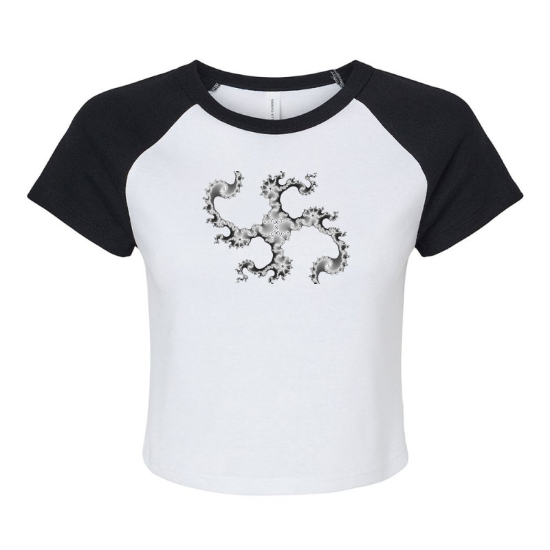 Fractal Star Raglan Crop Top by Zykkwolf | Artistshot