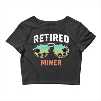 Funny Retired Miner Beach Palm Tree Sunglasses Men Crop Top | Artistshot