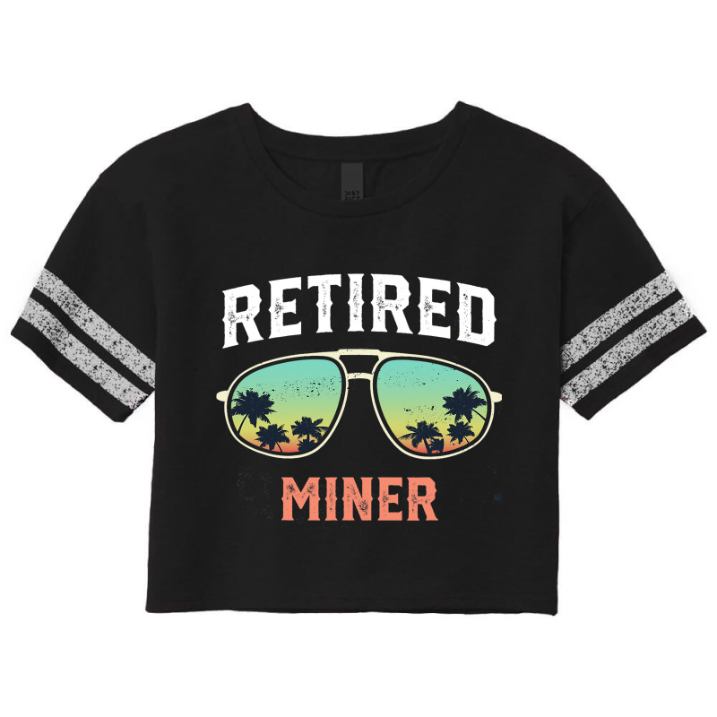 Funny Retired Miner Beach Palm Tree Sunglasses Men Scorecard Crop Tee by LamarGastong | Artistshot