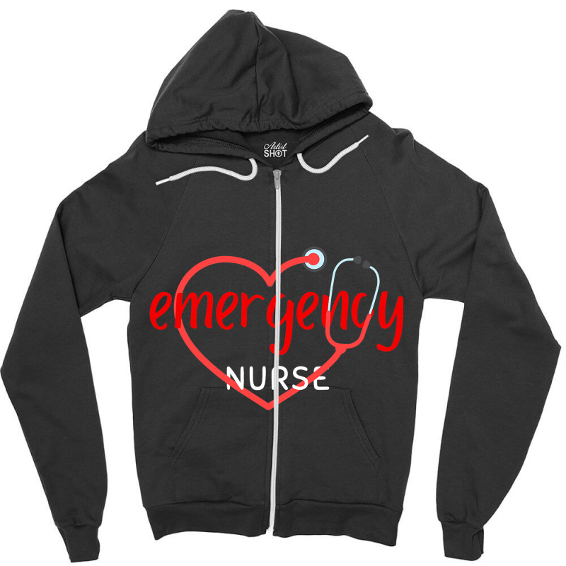 Emergency Department Room Er Nurse Gifts Nursing F Zipper Hoodie | Artistshot