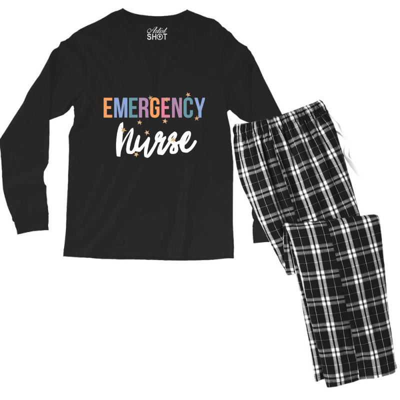 Emergency Department Room Er Nurse Gifts Nursing F Men's Long Sleeve Pajama Set | Artistshot