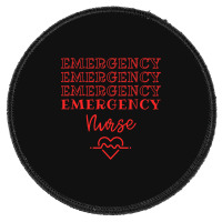 Emergency Department Room Er Nurse Gifts Nursing F Round Patch | Artistshot