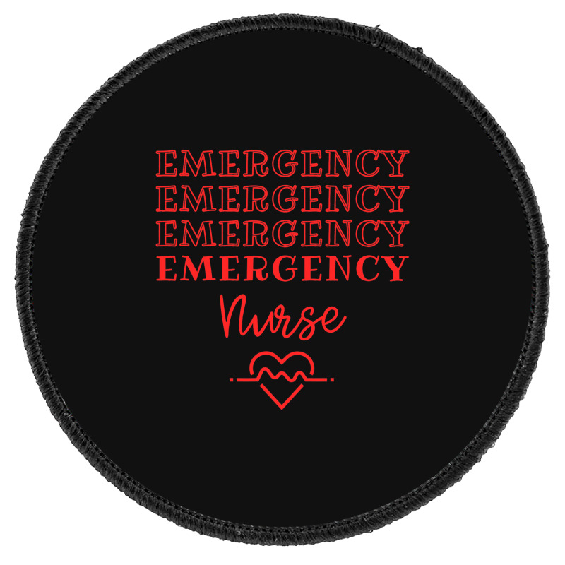 Emergency Department Room Er Nurse Gifts Nursing F Round Patch | Artistshot