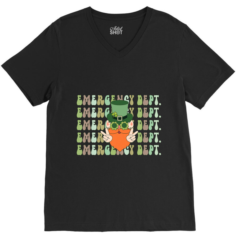 Emergency Department St Patricks Day Er Ed Nurse R V-neck Tee | Artistshot