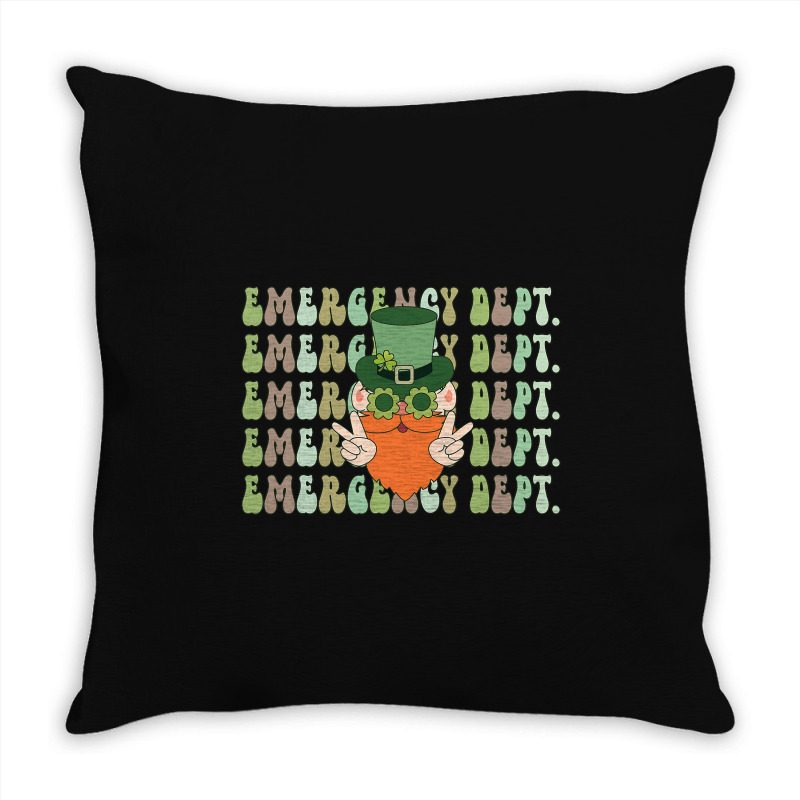 Emergency Department St Patricks Day Er Ed Nurse R Throw Pillow | Artistshot