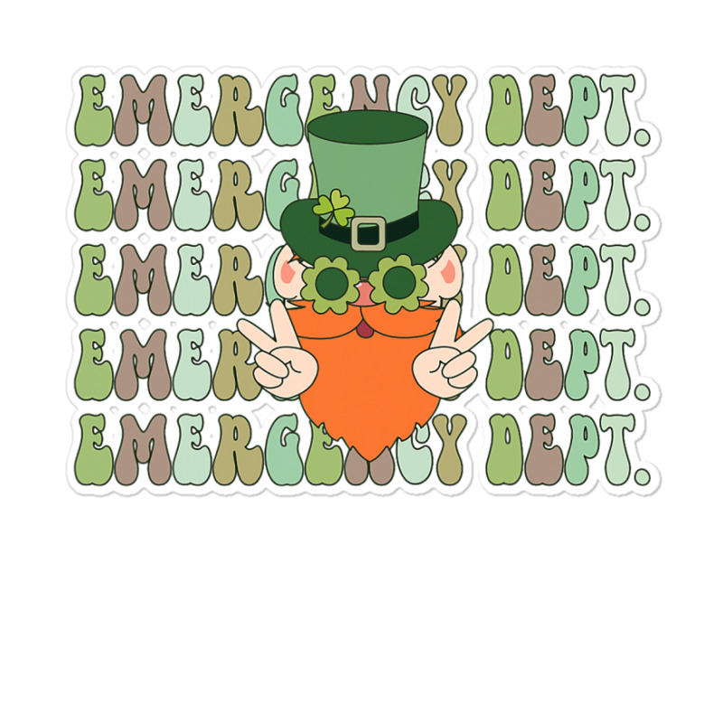 Emergency Department St Patricks Day Er Ed Nurse R Sticker | Artistshot