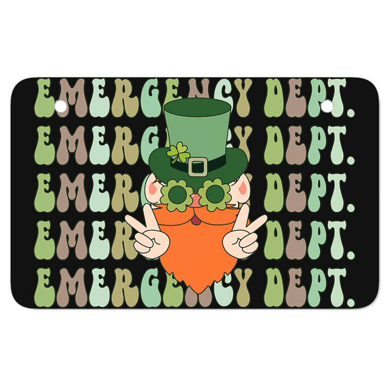 Emergency Department St Patricks Day Er Ed Nurse R Atv License Plate | Artistshot