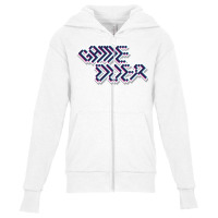 Game Over Pixel Glitch Style Youth Zipper Hoodie | Artistshot