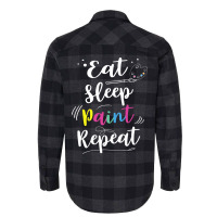 Eat Sleep Paint Repeat Shirt Artist Painter Gifts  Flannel Shirt | Artistshot