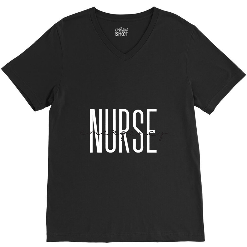 Emergency Nurse Leopard Print Er Nurse Nursing Sch V-neck Tee | Artistshot