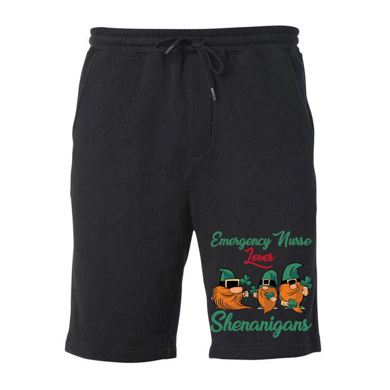 Emergency Nurse Loves Shenanigans St. Patricks Day Fleece Short | Artistshot