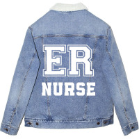 Emergency Nurse Trauma Er Nurse Appreciation Unisex Sherpa-lined Denim Jacket | Artistshot