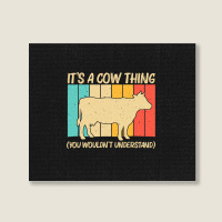 Funny Cow Art For Men Women Cow Farmer Dairy Farmi Landscape Canvas Print | Artistshot