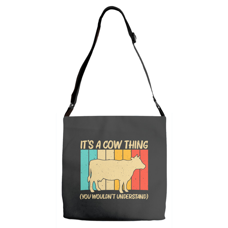 Funny Cow Art For Men Women Cow Farmer Dairy Farmi Adjustable Strap Totes | Artistshot