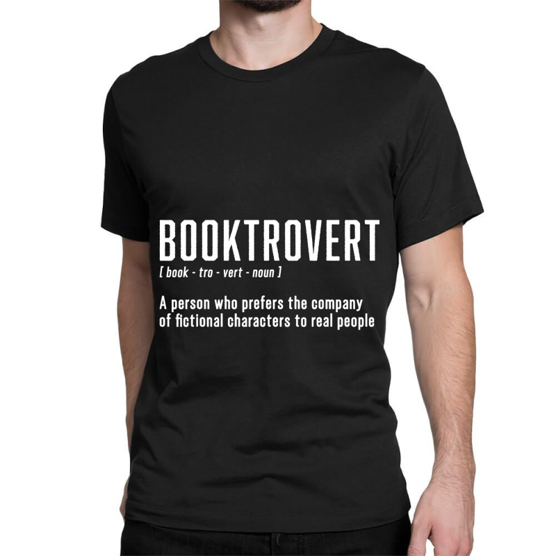 Funny Booktrovert Definition Book Lovers Librarian Classic T-shirt by RowdyTroutman | Artistshot