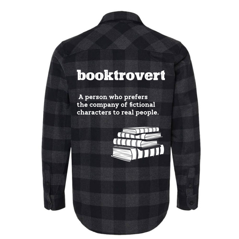 Funny Booktrovert Definition Librarian Gifts For B Flannel Shirt by DericLawlea | Artistshot