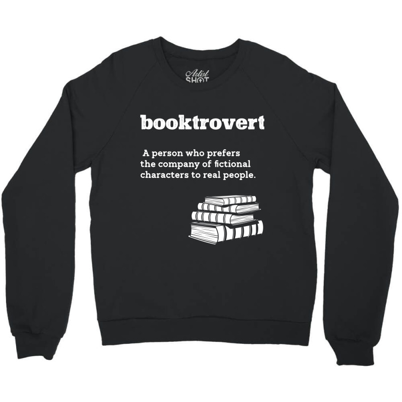 Funny Booktrovert Definition Librarian Gifts For B Crewneck Sweatshirt by DericLawlea | Artistshot