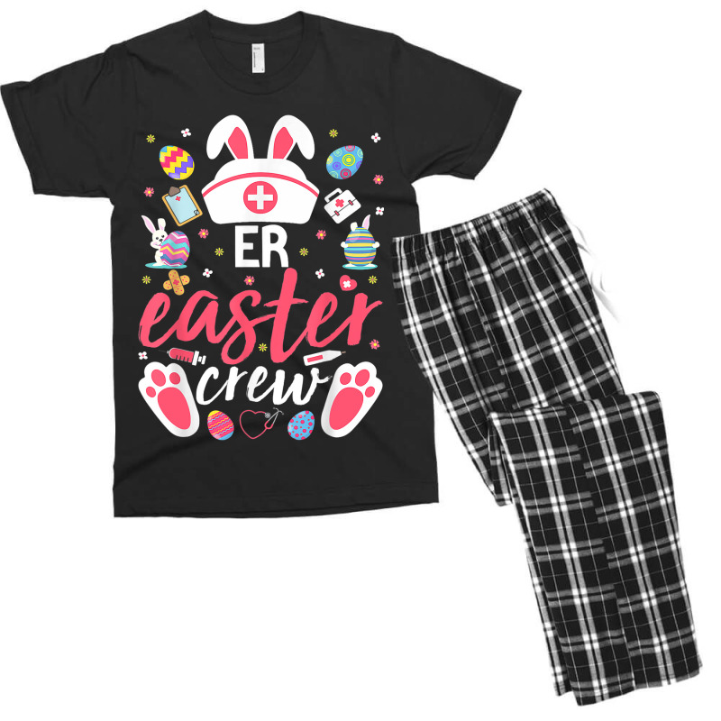 Er Easter Nurse Crew Easter Day Emergency Room Nur Men's T-shirt Pajama Set | Artistshot